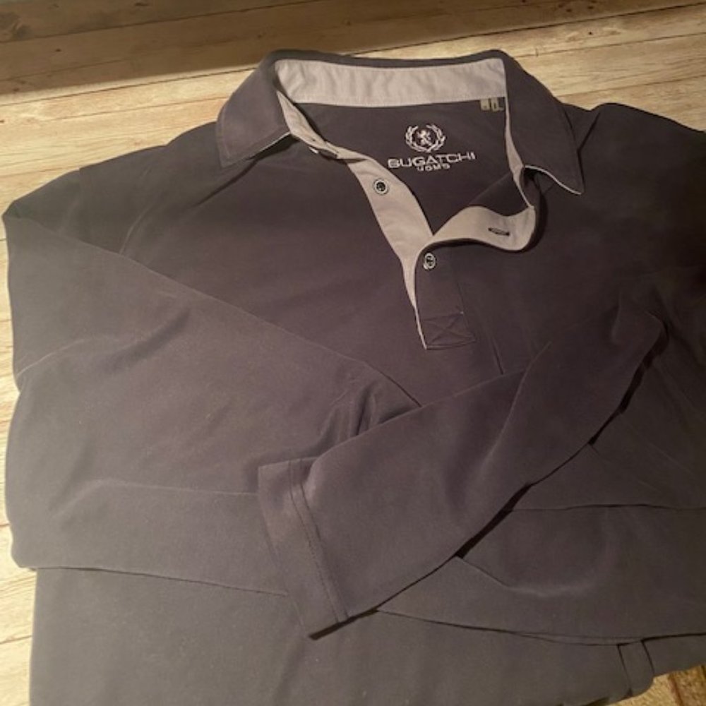 Bugatchi Men's Knit Long Sleeve Shirt Men's M